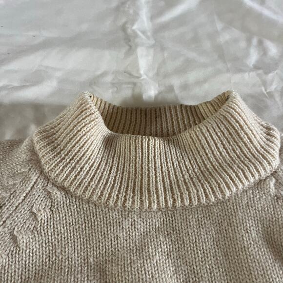 Vtg Cream Retro Nordic Print Wool Eclectic Grandpa Pullover Sweater Men's L - Picture 2 of 10